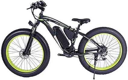 Amazon.com : Pliuyb Electric Bicycle, 1000W Electric Bike 48V 13Ah Mens  Mountain Bike 26" Fat Tire Ebike Road Bicycle Beach/Snow Bike with Dual  Hydraulic Disc Brakes and Suspension Fork (Color : Black) :