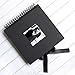 Scrapbook Album, 10 Inches, 80 DIY Black Papes LUNIQI Photo Collection with Phonto Opening and Gift Bow Knot, for Wedding, Valentines,Graduated, Party Day, Love Moment Recorder with 6 Corner Stickers