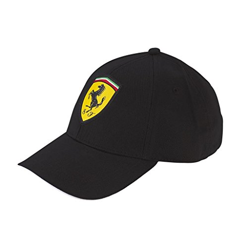 Ferrari black shield classic hat cap adjustable w/ velc…