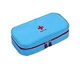 Durable Blue Home/Travel Portable First Aid Bag/Medicine Organizer