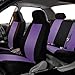 FH Group Full Set Car Seat Covers 3D Air Mesh - Universal Fit Automotive SeatCovers,1 Piece Front SeatCovers,Solid Back SeatCover,Washable Car Seat Cover for SUV, Sedan, Car Accessories Purple