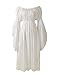 Renaissance Medieval Costume Pirate Faire Celtic Chemise Under Dress (Regular, Cream)