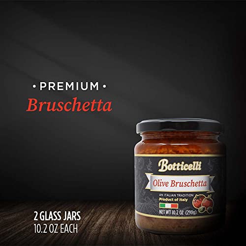 Olive Bruschetta by Botticelli, 10.2oz Jars (Pack of 2) Premium