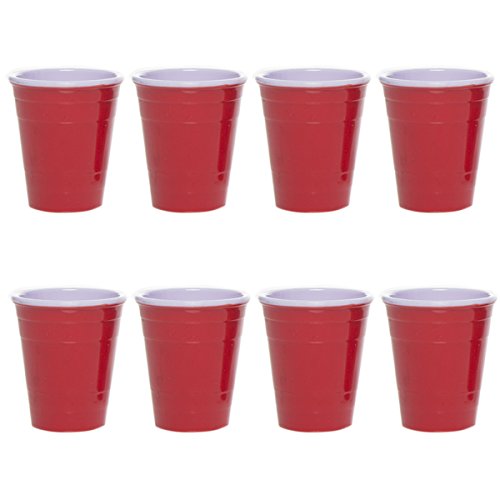 Shot Cups Reusable Mini Cup 2oz Red Solo Cups (8 Pc) Plastic Party
