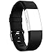 iGK Replacement Bands Compatible For Fitbit Charge 2, Adjustable Replacement Bands with Metal Clasp Classic Edition Black Large