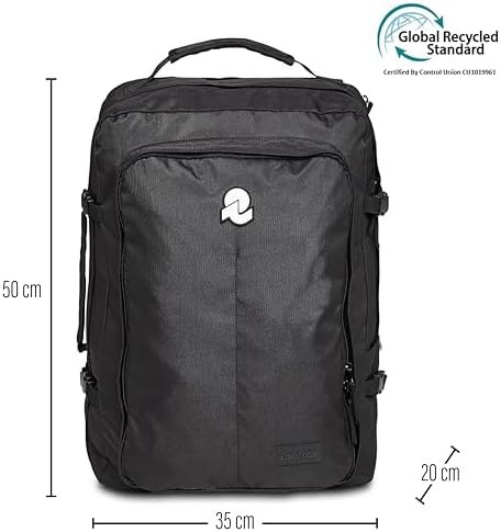 Mochila FREEWAY, Preta - Negócios, Trabalho, Diário, Viagens, Mochila Escolar, para homens, mulheres e adolescentes - Bolso frontal - Mochila de viagem