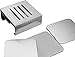 Pro Chef Kitchen Tools Square Coasters For Drinks - Bar Accessories Coaster Set With Holder For Coffee Table Decor - Stainless Steel Drink Mats Protect Your Furniture From Beer Mugs And Wine Glasses