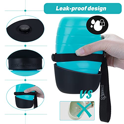 Pecute Dog Water Bottle Foldable(16.9oz/21.9oz), Convenient 2 in 1 Dog Water Dispenser, Leak-Proof Dog Travel Water… - Image 5