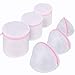 OTraki Bra Wash Bags for Lingerie 6 Pack Mesh Delicates Zipper Laundry Bag for Women College Girl Underwear Socks Silk Stockings Washing Machine Net Protector White