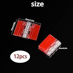 12 Pcs Acrylic Small Hinges - Self Adhesive Clear