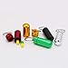 HRX Package 7PCS Mini Aluminum Keychain Pill Fob Holder, Waterproof Single Pill Case Box, Little Daily Pill Bottle for 7 Day