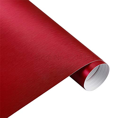 CVANU Gloss Chrome Brushed Vinyl Car Wrap Sticker with Air Release Bubble Free Anti-Wrinkle CV-12 12”x25”inch