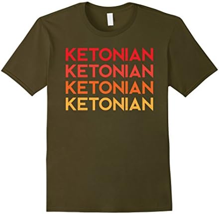 Mens Ketonian T-Shirt - Perfect for Keto Diet Low-Carb Lovers Large Olive