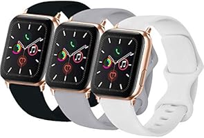 WAAILU Compatible with Apple Watch Band 38mm 40mm 42mm 44mm, Soft Silicone Strap Replacement Bands Compatible for iWatch...