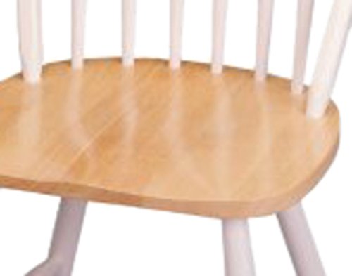 Windsor Chair – 2 – Piece Set Natural Beech Wood and White Finish