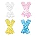 CODOHI Girls Satin Dress Princess Gloves (4 Pairs) for Tea Party -for Age 4-10