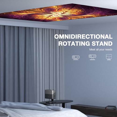 [Now with Netflix & 4200 ANSI] 4K Projector with WiFi and Bluetooth,TOF Real-Time Auto Focus Smart Projector, Upgrade for AuKing Overhead Projectors Theater Proyector with Omni-Adjustable(silver)