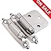 KINGO HOME Face Mount Self Closing Variable Overlay Satin Nickel Cabinet Hinges, 50-Pack