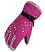 Waterly Ski Gloves for Men Women Winter Snow Waterproof Windproof TPU Gloves Snowboard Snowmobile Skiing (Red-01, M)