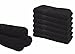 GOLD TEXTILES Cotton Bleach Proof Salon Hand Towels (24-Pack,Black,16x27 inches) Gym Hand Towel (24, Black)