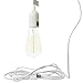 Newhouse Lighting 12-Feet Hanging Lantern Cord with On / Off Switch, Single Light Cord, Vintage Pendant, White String