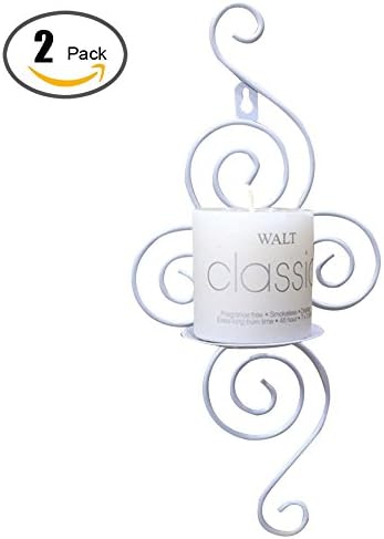 Elegant libra Wedding Accessories Iron Decorative Swirling Scroll Design Euro Wall Hanging Art Candle Holders Set of Two