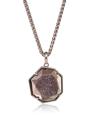 Lizzie Window Drusy Pendant Necklace