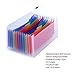 Uquelic Stand Receipt Organizer Folder - 13 Pockets Expanding Accordion Coupon Organizer, Envelope Organizer, Rainbow Large Capacity Sticker Organizer, Small Envelope Organizer with Label, 10 x 5 inch