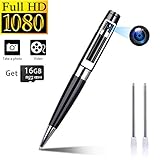 Spy Camera Pen Hidden Cameras Portable Video Recorder Mini DVR Meeting Pens Body Cam Built-in 16G Micro SD Card