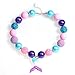 Bling Bling Chunky Bubblegum Necklace Small Mermaid Tail Fashion Beads with Gift Box for Baby Girls (Mermaid Tail)