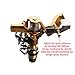 SOMMERLAND Brass Impact Tripod Sprinkler for Garden and Lawn with Heavy Duty Brass Impact Sprinkler Head(16-37 w/Head) (1-PK)-Color May Vary