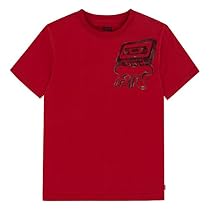 Levi's Big Boys' Graphic T-Shirt, Pompeian Red, S