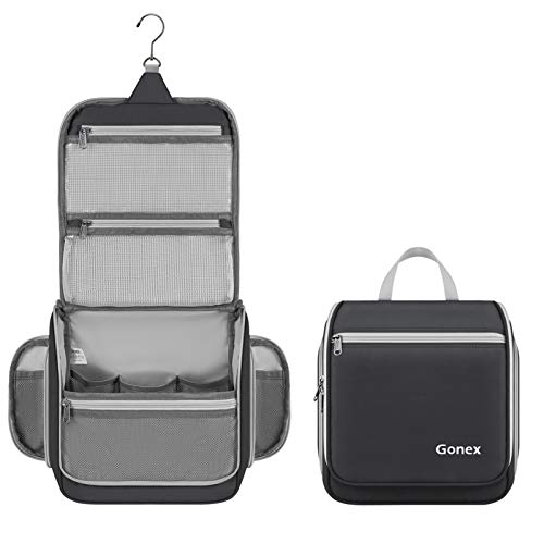 Gonex Hanging Toiletry Bag, Travel Organizer Bag for Makeup and Toiletries, Men and Women Black 1 Gonex Hanging Toiletry Bag, Travel Organizer Bag for Makeup and Toiletries, Men and Women Black