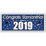 Class of 2017 Graduation Party Banner Decoration Blue Backdrop
