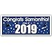 Class of 2017 Graduation Party Banner Decoration Blue Backdrop