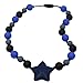 Sensory Oral Motor Aids Chew Necklace for boys girls, Silicone Navy Star Beads Chewlery Jewelry for Autism, ADHD, Baby Nursing or Special Needs Kids - Reduces Chewing Biting Fidgeting for mild Chewers