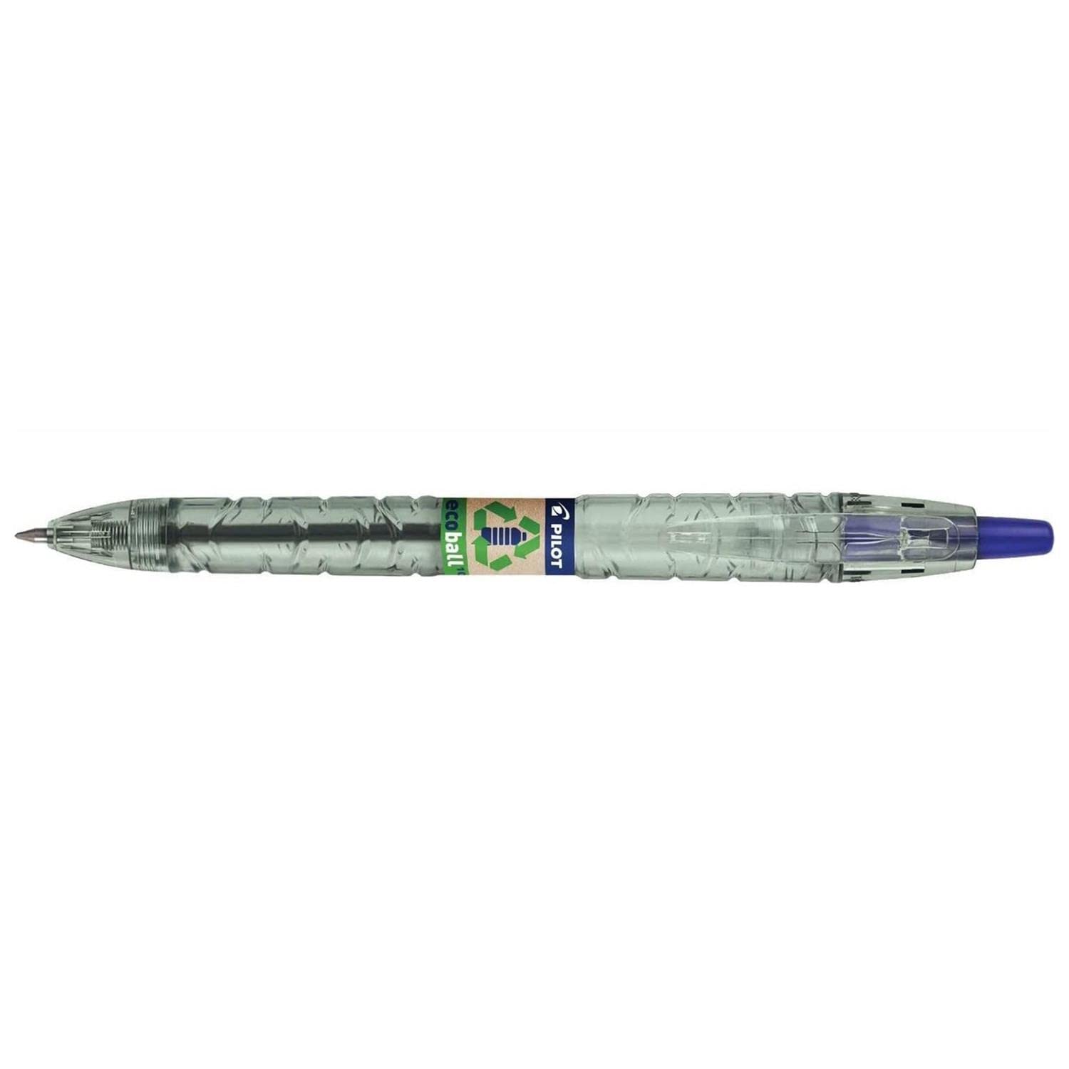 Pilot Ecoball Recycled Ballpoint Medium, Blue, Pack of 10