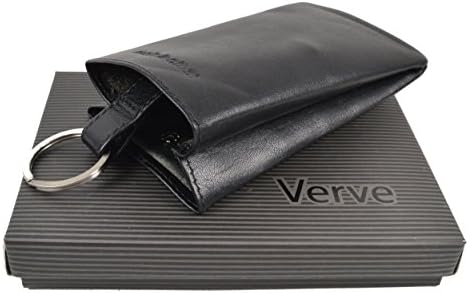 Mala Leather Verve Quality Bell Key Case Wallet Holder Key Ring (Black)
