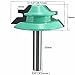 Yakamoz 1PC 45 Degree Lock Miter Router Bit 1-1/2 Diameter 1/4 Shank Green Wood Cutter for Woodworking Drilling Power Tools