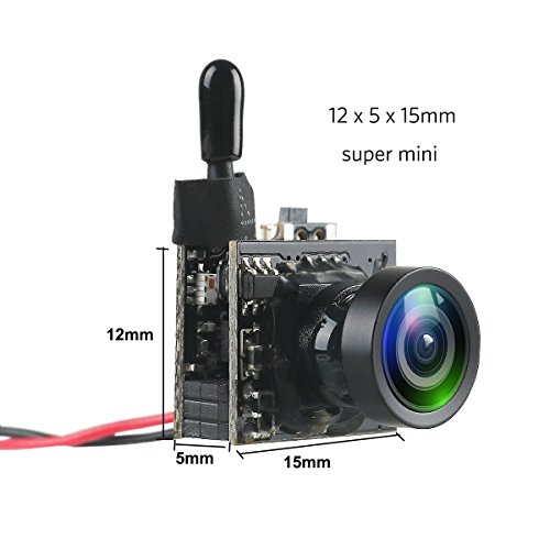 Mini FPV Camera 5.8G 25mW 40CH VTX 800TVL CMOS NTSC/PAL Video Transmitter for Micro FPV Multicopter Racing Drone Like Tiny Whoop Blade Inductrix