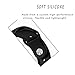 XIYA Soft Silicone Replacement Sport Band for Apple Watch for 2 Lengths, Black,42mm
