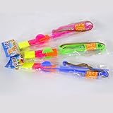 10pcs Amazing Flying Toy Led Arrow Helicopter Copter / Elastic Powered LED Arrow Helicopter, Looking Beautiful When It Flies in the Dark