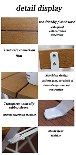 Zhyaj Garten-Speisegarnitur Aus Holz - Klappbare Bistro-Garnitur - Regen- Und Korrosionsschutz-Tischstuhlgarnitur… – Bild 4