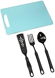 Francois et Mimi Set of Food-Safe Cutting Mat Board with Kitchen Utensils, 14