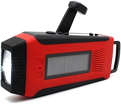 HKCYSEA New AM/FM Solar Power Radio Hand Crank Dynamo 2000mAh Phone Charger With Flashlight,Perfect for Emergency Use