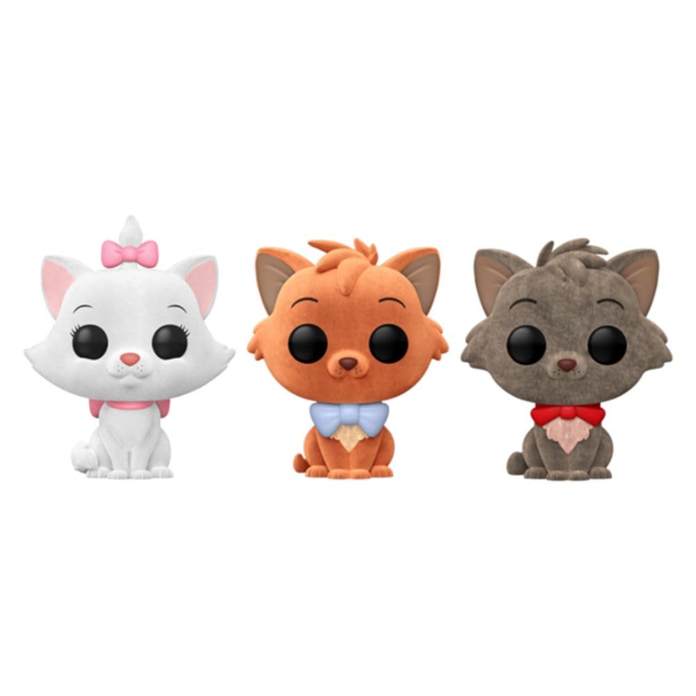 Funko Marie, Toulouse, Berlioz Pop! - Disney Aristocats - Flocked Walmart Exclusive