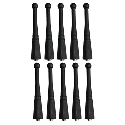 GoodQbuy® UHF 806-941 MHz RA-M007 Stubby Antenna for Motorola GTX XTS 2500 3000 3500 5000 HT1000 HT2000 etc Two Way Radio Walkie Talkie (10X)