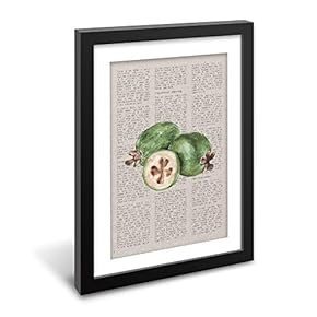 Black Paper Framed Canvas Wall Art for Living Room, Bedroom Abstract Green on Newspaper Canvas Prints for Home Decoration Ready to Hanging - 23x31 inches