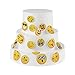 GEORLD Wafer Paper Edible Cupcake Topper Emoji Birthday Party Cake Decoration DIY Emoji Lollipop,36 Counts,Mixed by Two Size