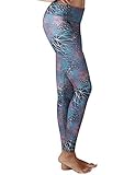 Yogareflex - Yoga Pant for Women - Performance Activewear Printed Yoga Leggings - Hidden Pocket (From XS to 2XL) , Abysstealpink , Large
